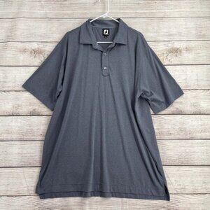 FootJoy ProDry Heather Solid Lisle Golf Shirt Mens 2XL Heathered Blue St Maarten